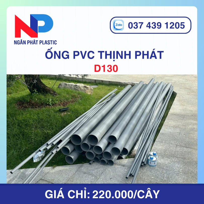 Ống Nhựa uPVC D130 Thịnh Phát